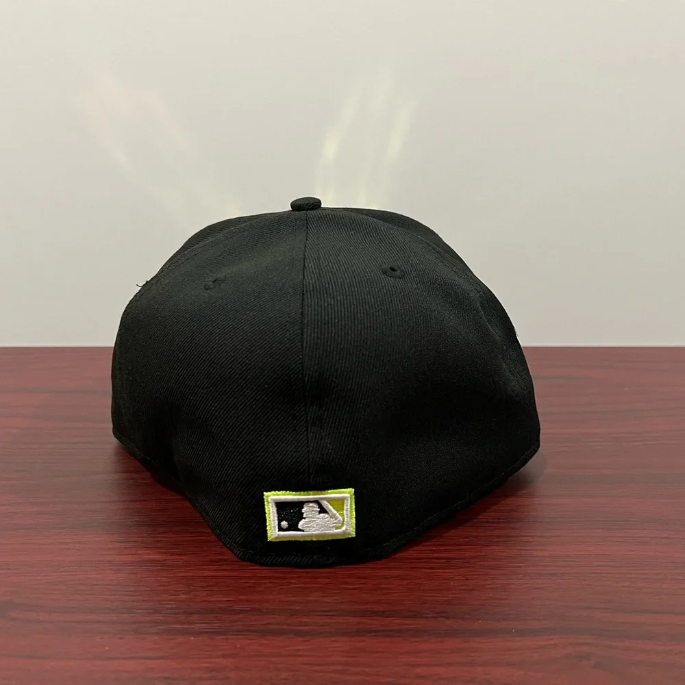 New Era, 59Fifty Fitted Hat, Florida Marlins 25th Anniversary, Black, Green - Picture 7 of 10